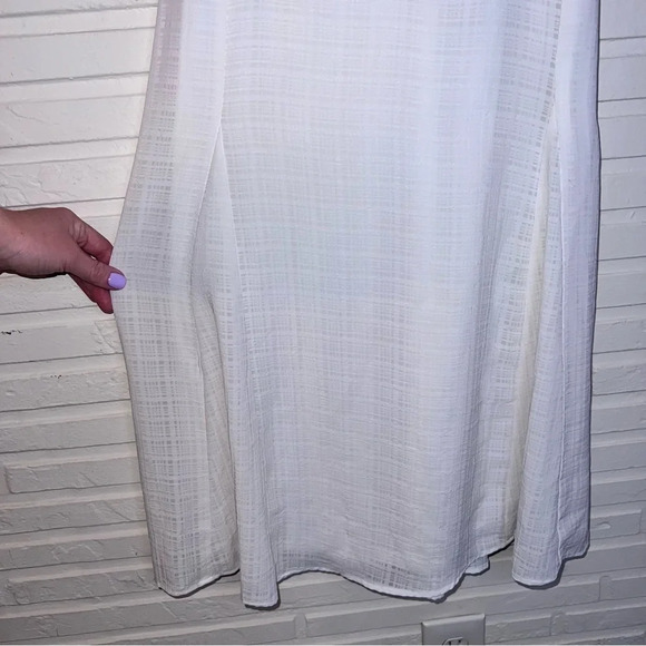 Skies are Blue Ivory Crossback Lace Floral Flowy Dress, Women’s Size Large - Picture 5 of 9